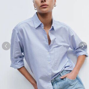 AYR The Deep End - Oxford Blue Buttondown in Medium